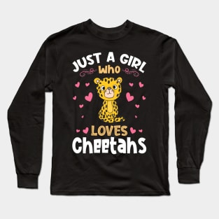 Just a Girl who Loves Cheetahs Long Sleeve T-Shirt